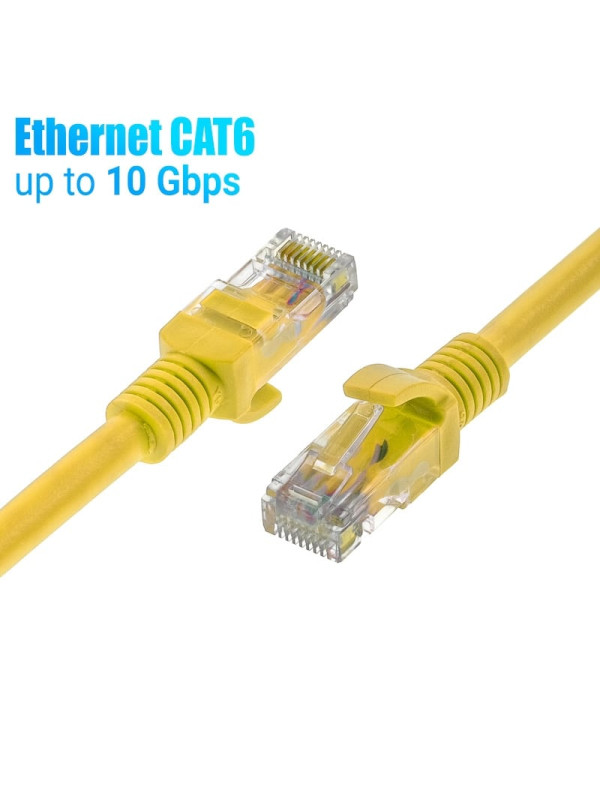 Καλώδιο Ethernet 1m CAT 6E Κίτρινο