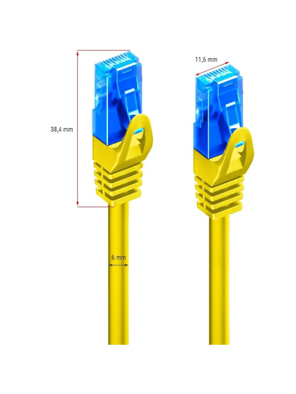 Καλώδιο Ethernet CAT5E 2m Yellow- Blue Tip