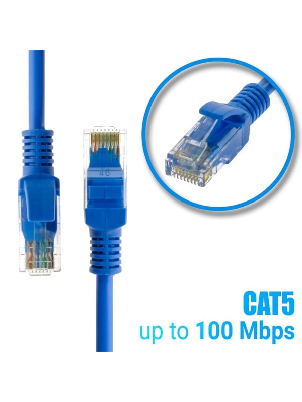 Καλώδιο Ethernet CAT5E 1m Μπλε