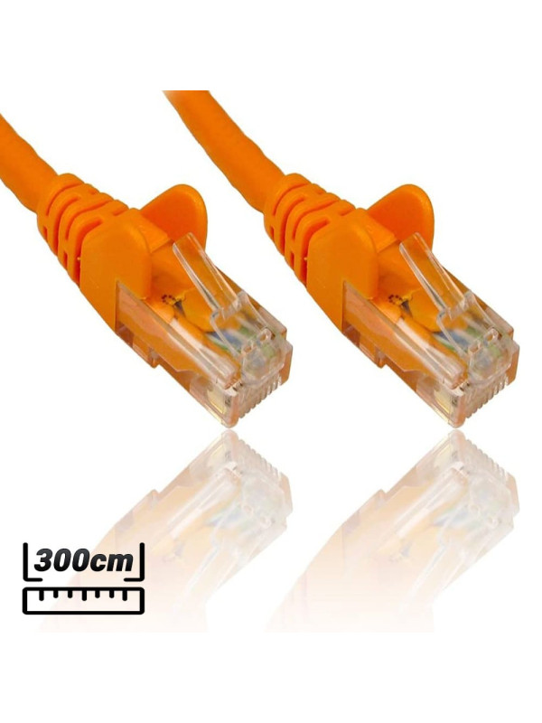 Καλώδιο Ethernet CAT6E 3m Πορτοκαλί