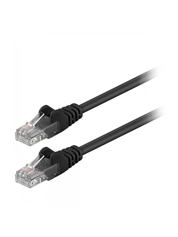 Καλώδιο Ethernet CAT 5E Μαύρο (0.5m)