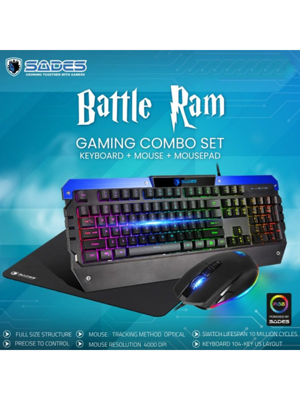 Sades Battle Ram Gaming Combo Set