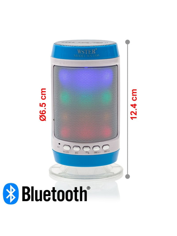 Sound Can Ηχείο Bluetooth με LED Μπλέ